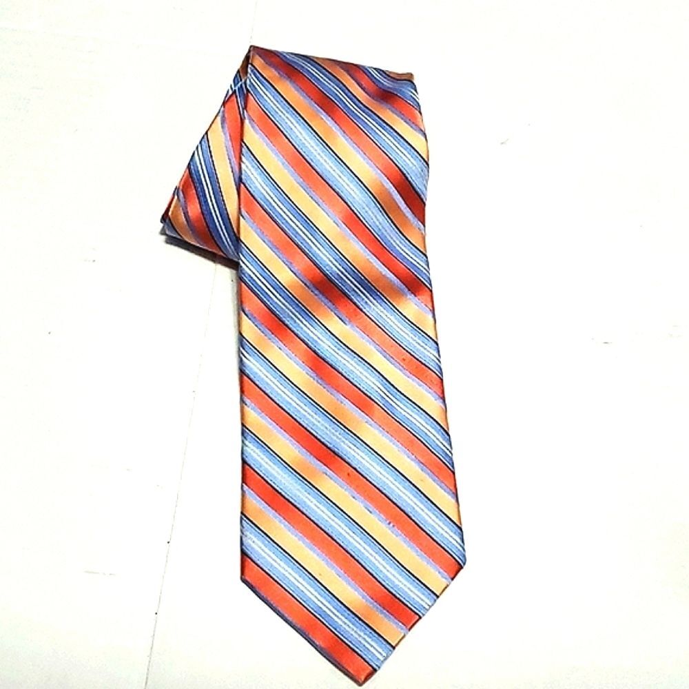 Jones New York Pastel Stripes Silk Tie Office Event